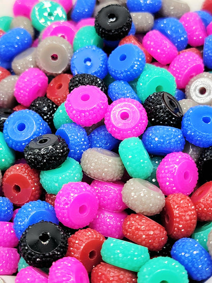 12mm Twilight Riot Acrylic Gasket Spacer Beads Mix - Pack of 20