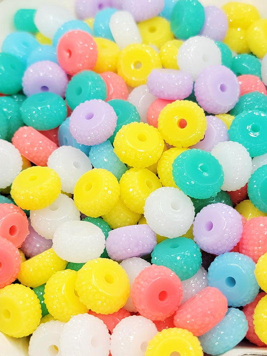 12mm Island Vibes Acrylic Gasket Spacer Beads Mix – Pack of 20