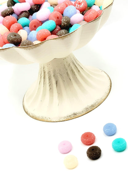 12mm Desert Glow Acrylic Gasket Spacer Beads Mix – Pack of 20