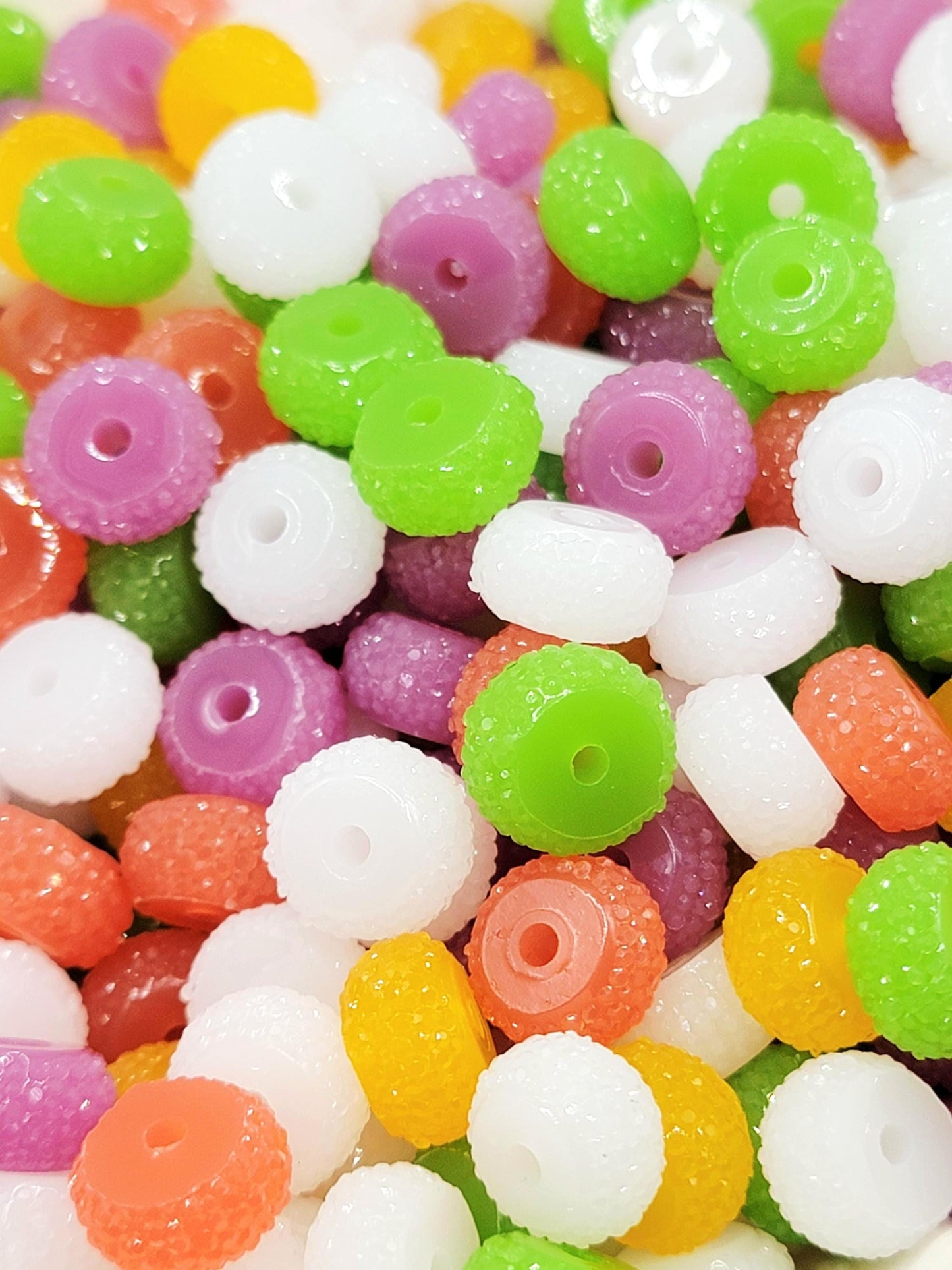 12mm Summer Twist Acrylic Gasket Spacer Beads Mix – Pack of 20