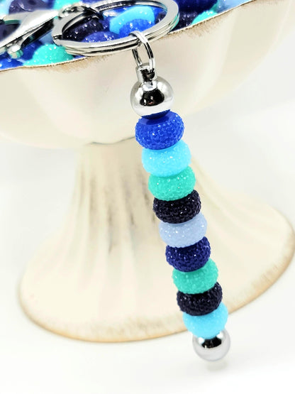 12mm Coastal Blues Acrylic Gasket Spacer Beads Mix – Pack of 20