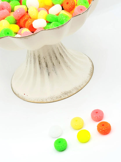 12mm Citrus Splash Acrylic Gasket Spacer Beads Mix – Pack of 20