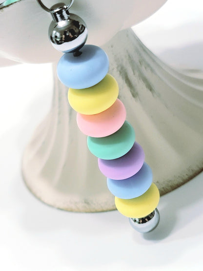 Pastel Mix Abacus Silicone Beads Matte – 14mm (Set of 10)
