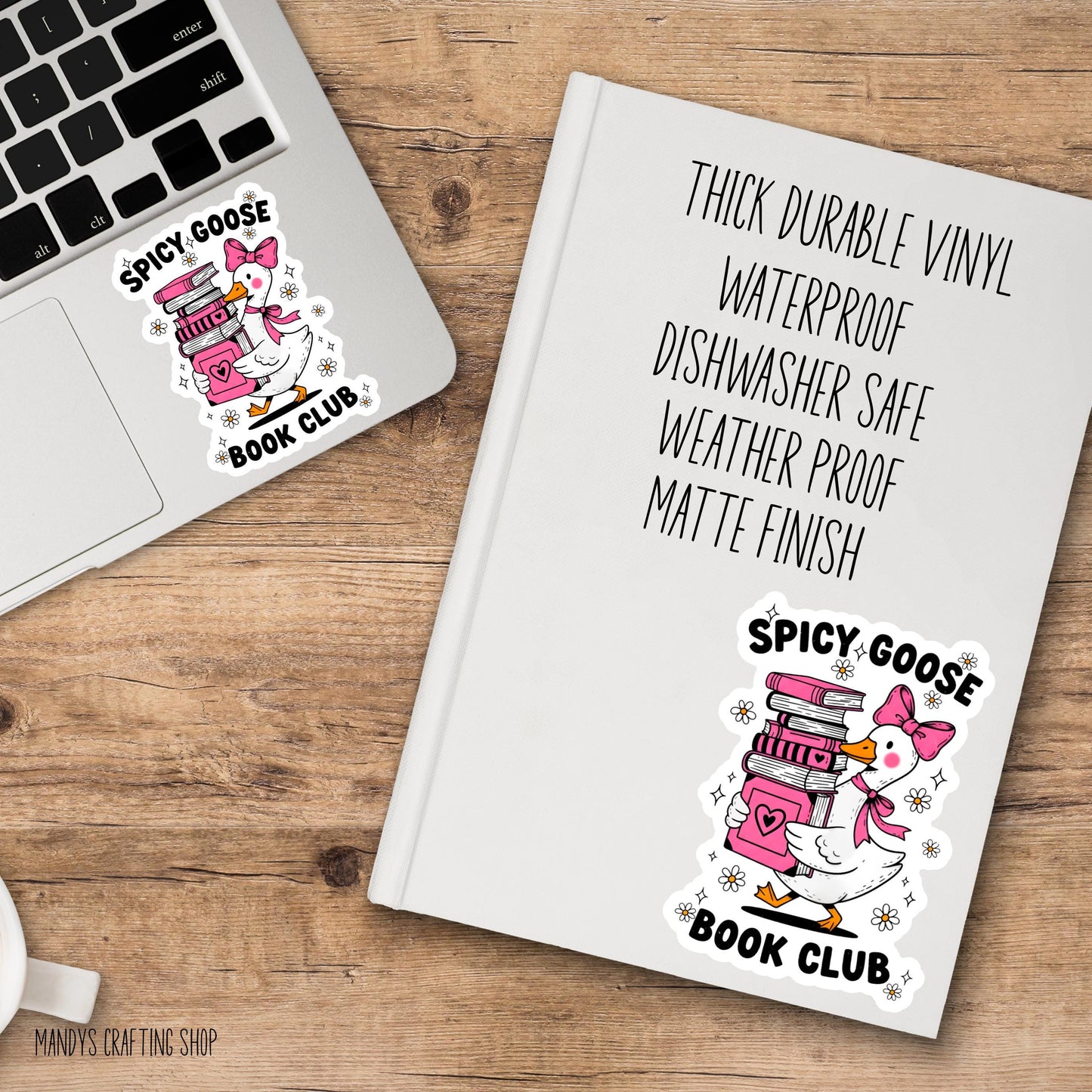 Spicy Goose Book Club Sticker – Funny Trendy Vinyl Decal