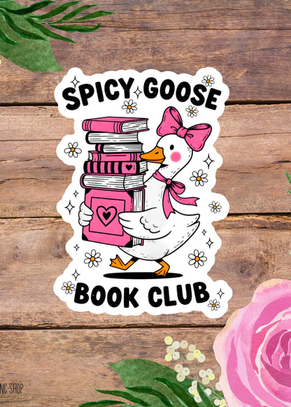 Spicy Goose Book Club Sticker – Funny Trendy Vinyl Decal