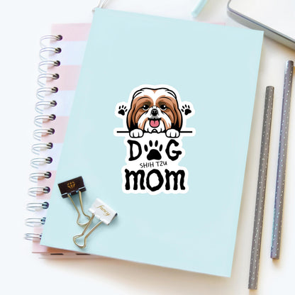 Shih Tzu Dog Mom Sticker – Cute Dog Vinyl Decal