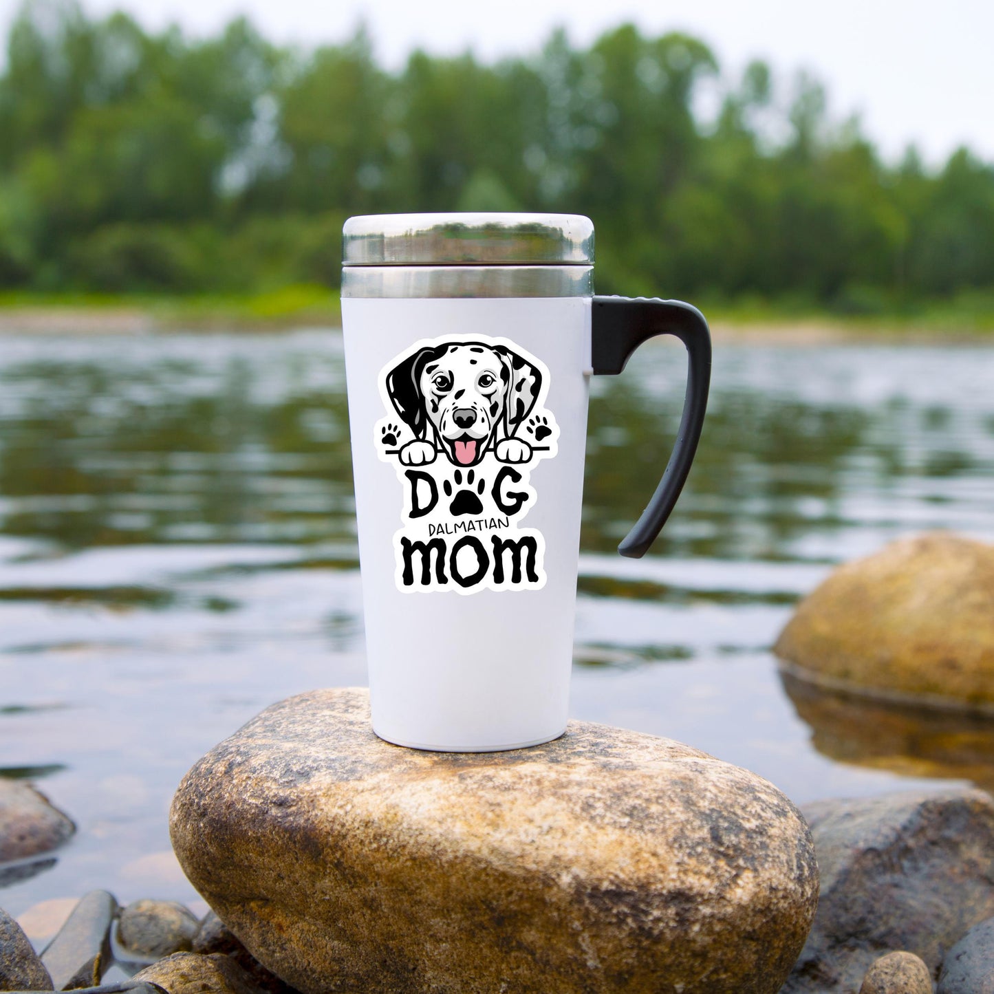 Dalmatian Dog Mom Sticker – Waterproof Vinyl Dog Lover Decal
