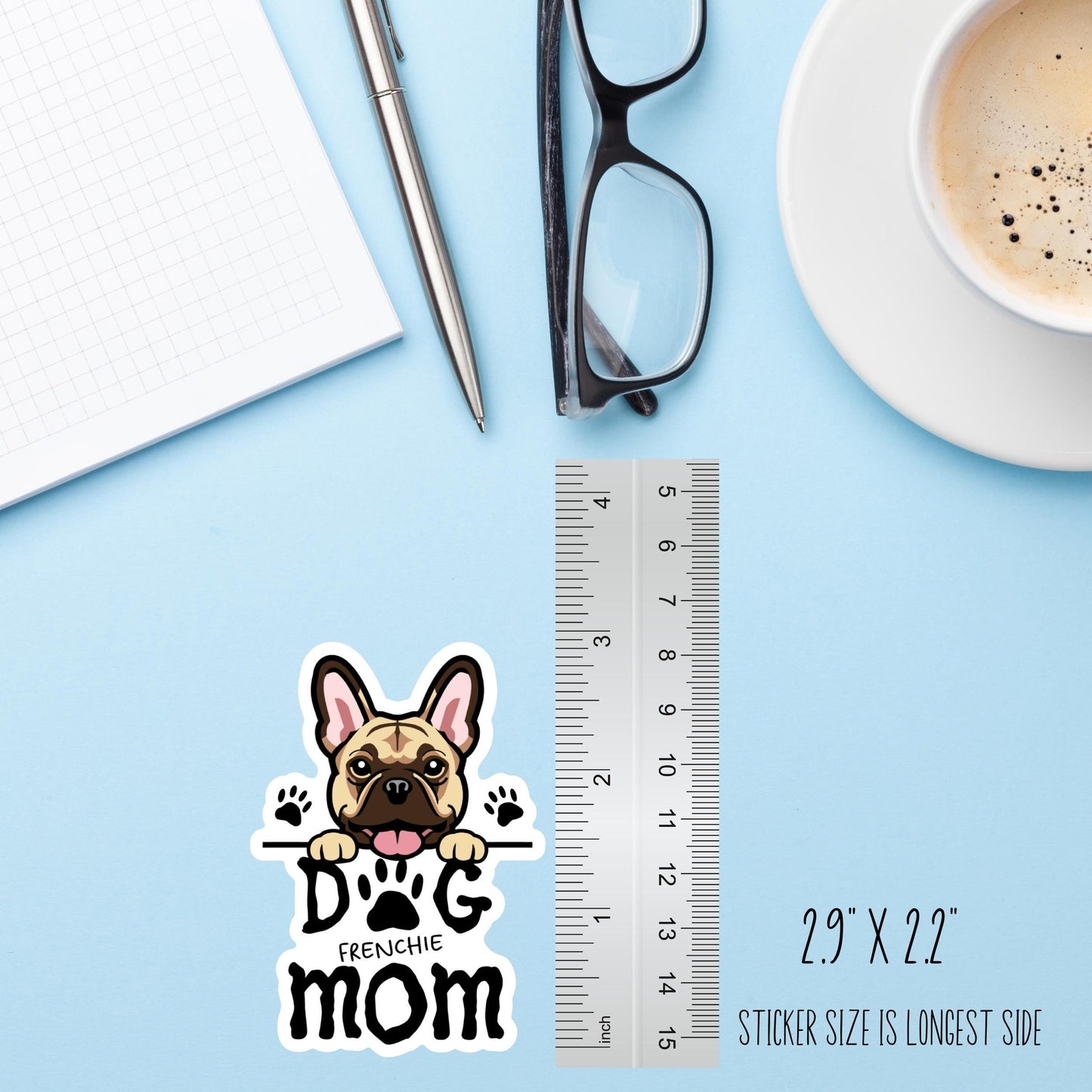 French Bulldog Dog Mom Sticker – Cute Frenchie Vinyl Decal