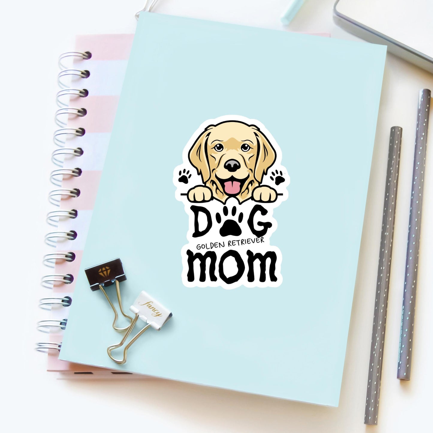 Golden Retriever Dog Mom Sticker – Cute Dog Lover Vinyl Decal