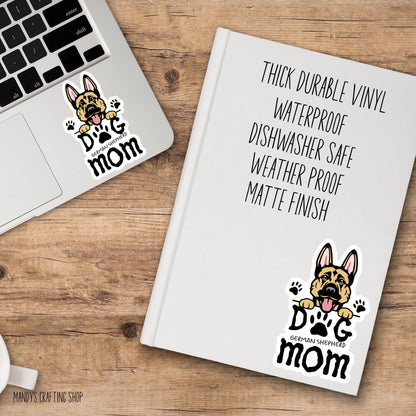 German Shepherd Dog Mom Sticker – Cute Dog Vinyl Decal