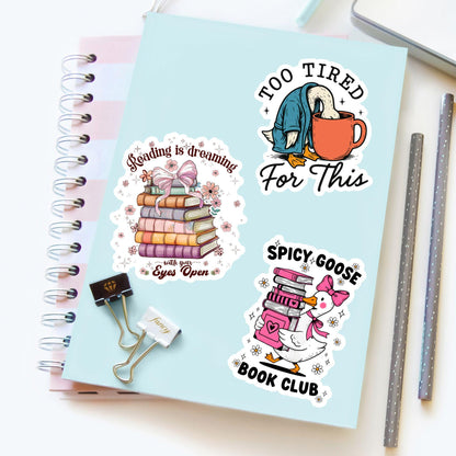 Reading Is Dreaming Sticker – Book Lover Coquette Vinyl Decal