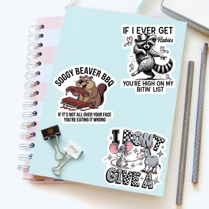 Soggy Beaver BBQ Sticker – Funny Crude Humor Vinyl Decal