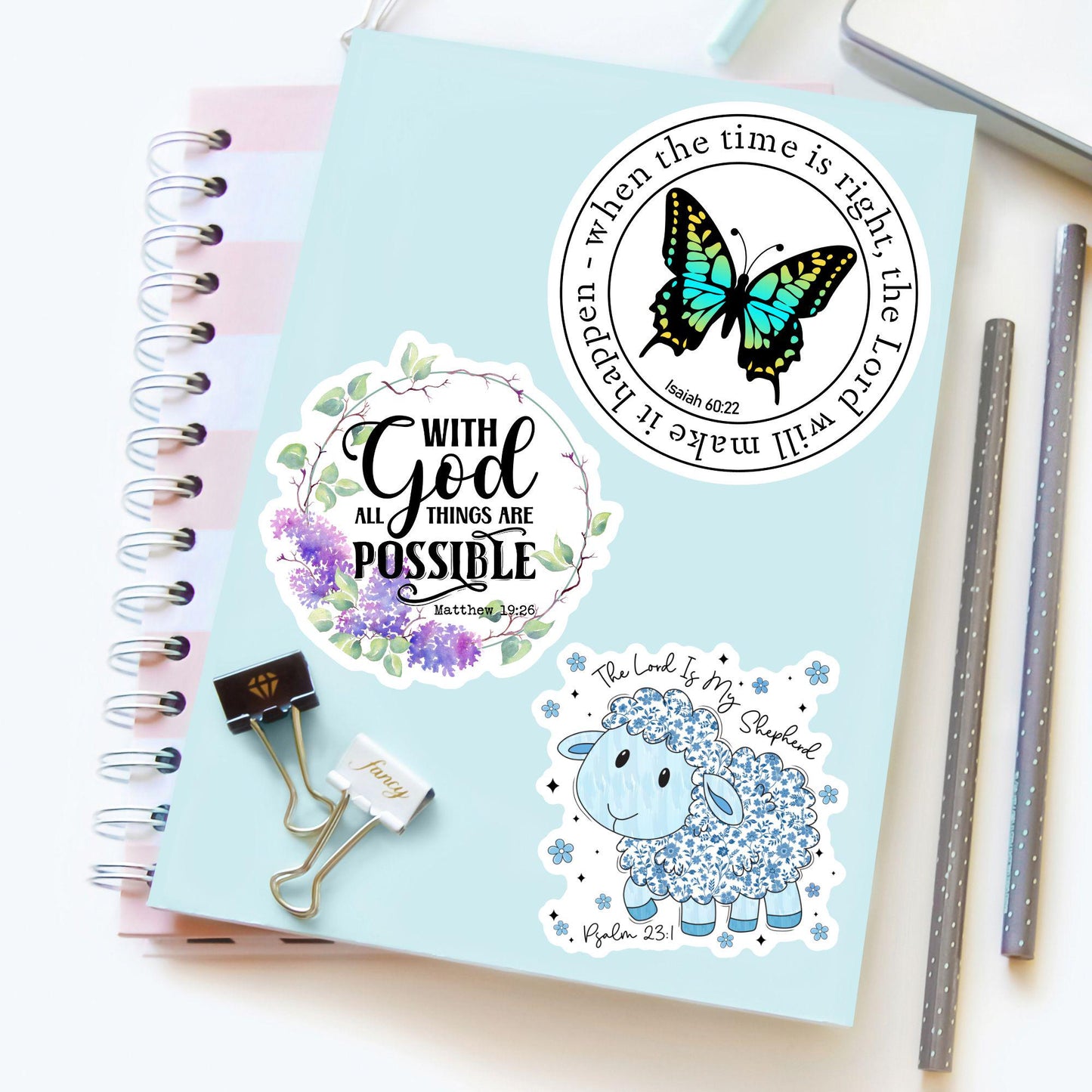 With God All Things Are Possible Sticker – Inspirational Bible Verse Decal