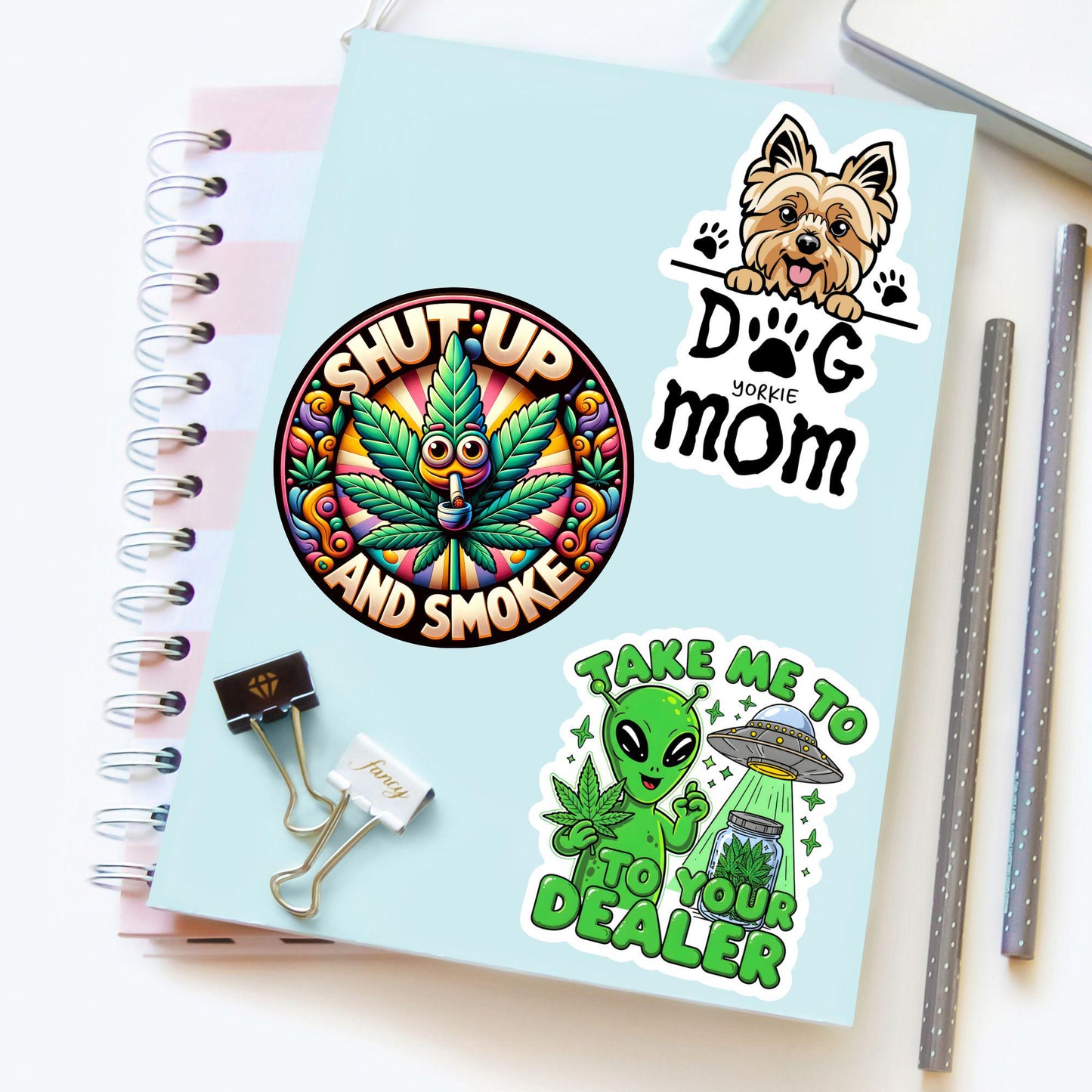 Shut Up and Smoke Pot Sticker – Funny Weed Vinyl Decal
