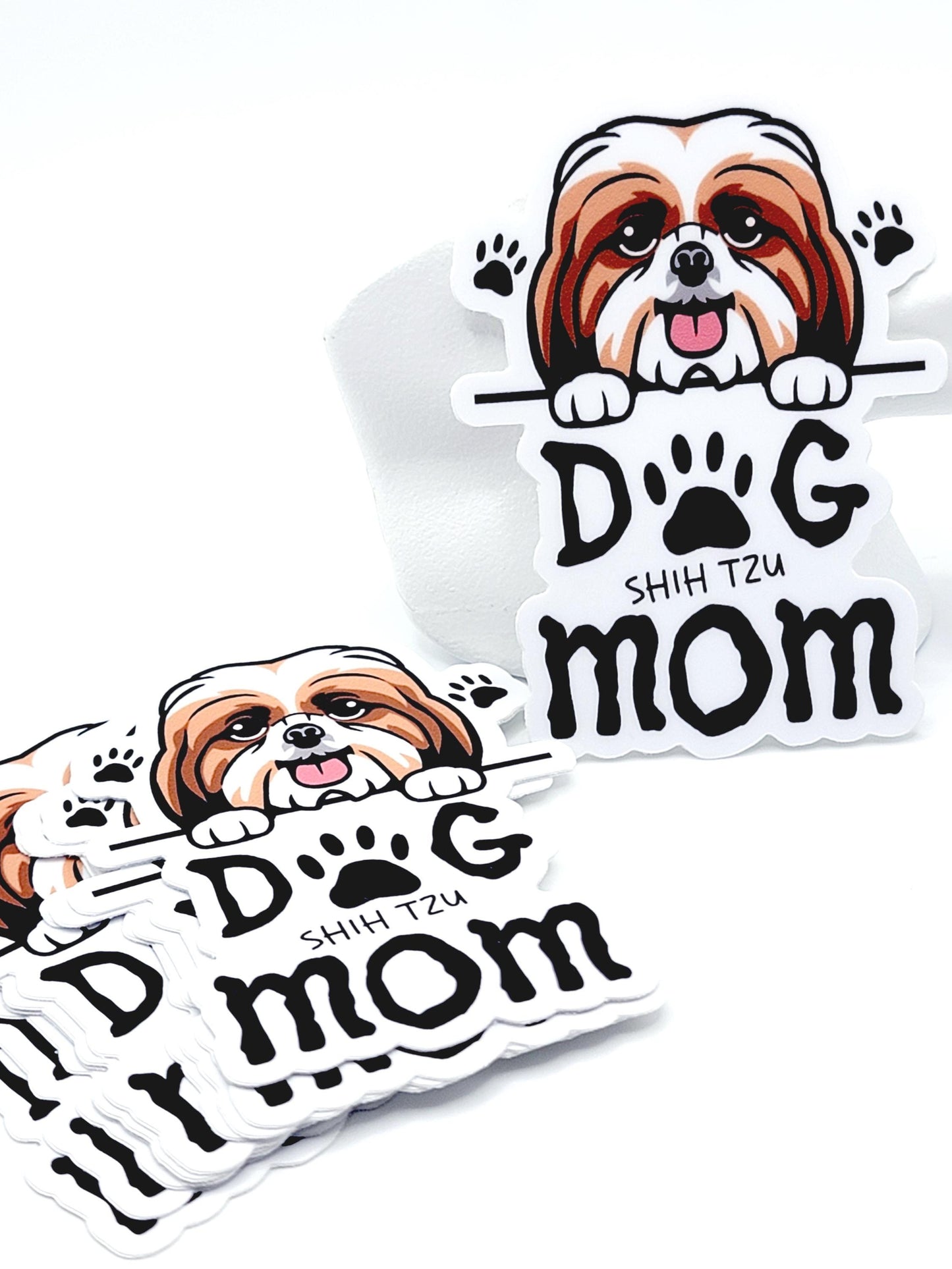 Shih Tzu Dog Mom Sticker – Cute Dog Vinyl Decal