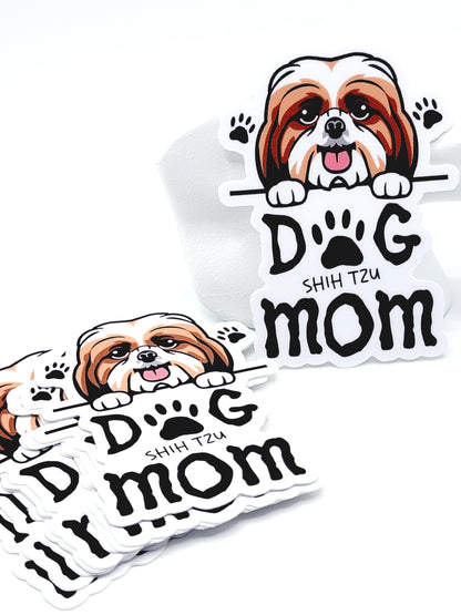 Shih Tzu Dog Mom Sticker – Cute Dog Vinyl Decal