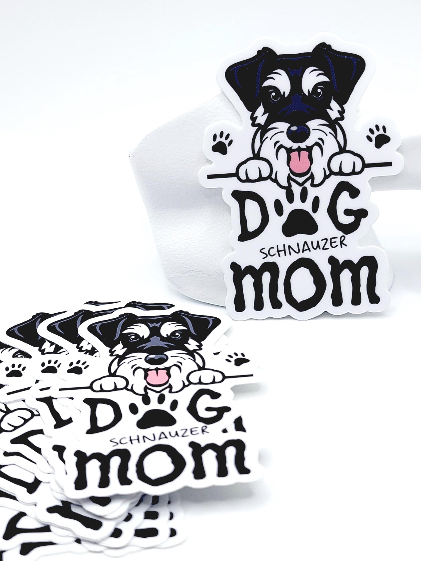Schnauzer Dog Mom Sticker – Cute Dog Lover Vinyl Decal