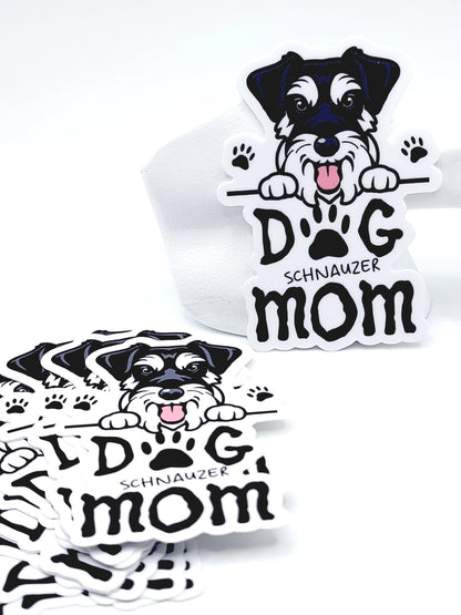 Schnauzer Dog Mom Sticker – Cute Dog Lover Vinyl Decal