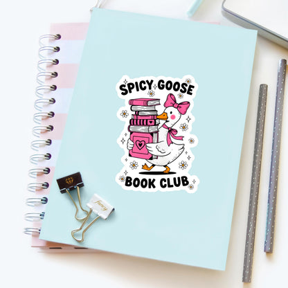 Spicy Goose Book Club Sticker – Funny Trendy Vinyl Decal