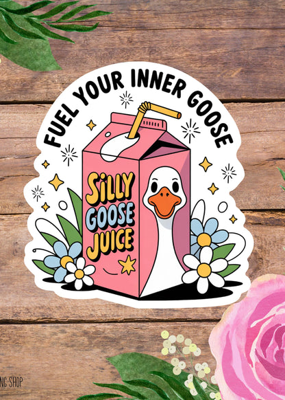 Silly Goose Juice Sticker – Funny Sarcastic Vinyl Decal