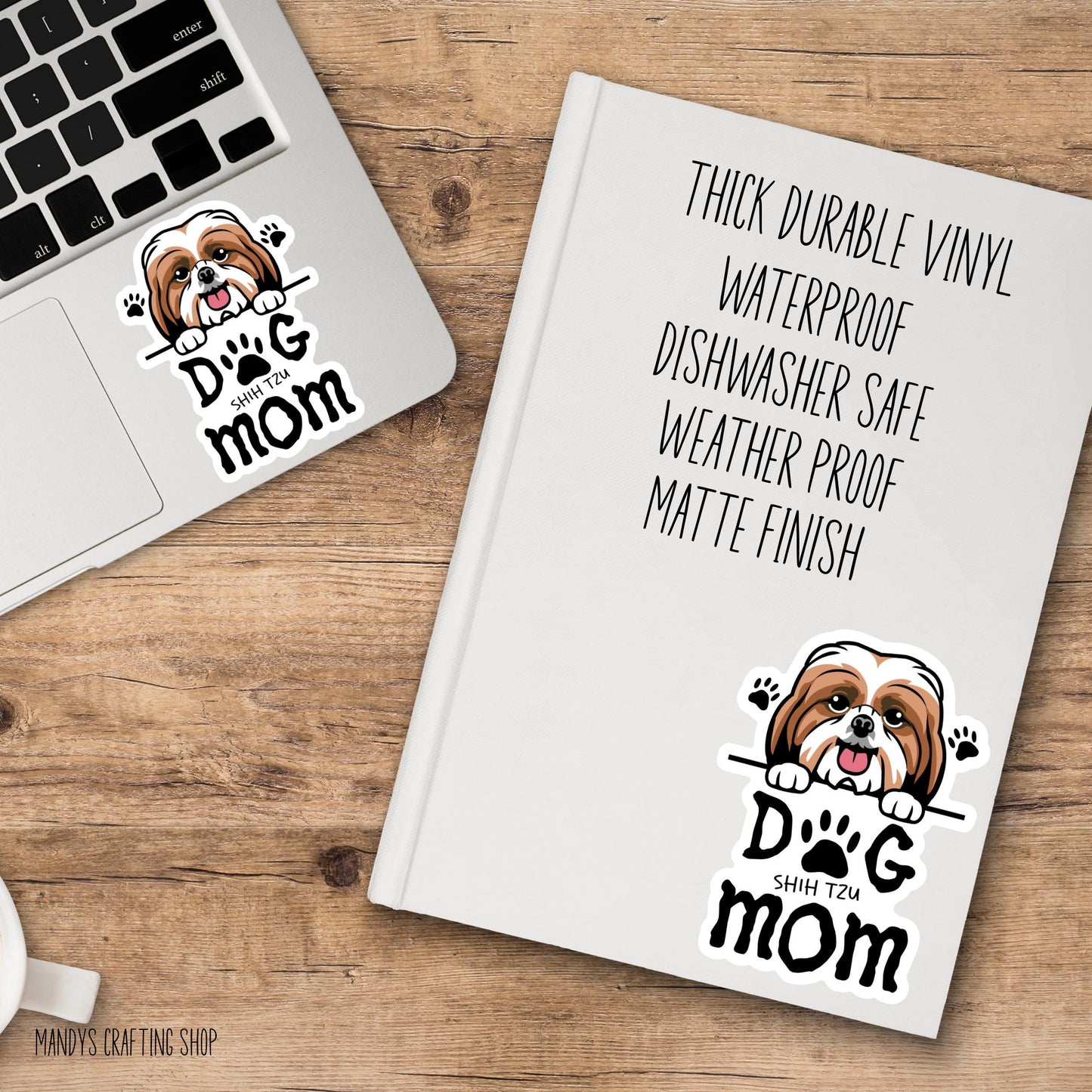 Shih Tzu Dog Mom Sticker – Cute Dog Vinyl Decal