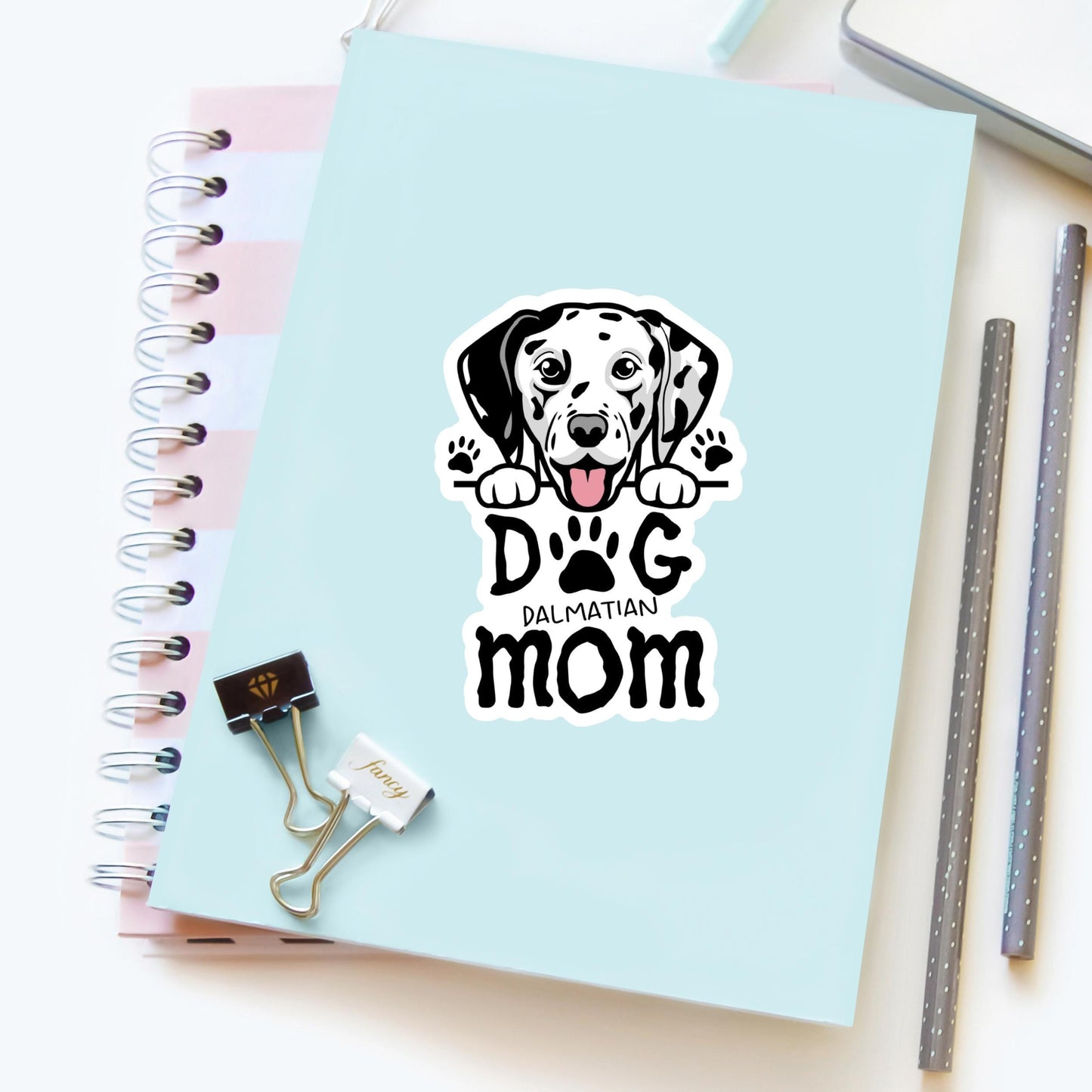 Dalmatian Dog Mom Sticker – Waterproof Vinyl Dog Lover Decal