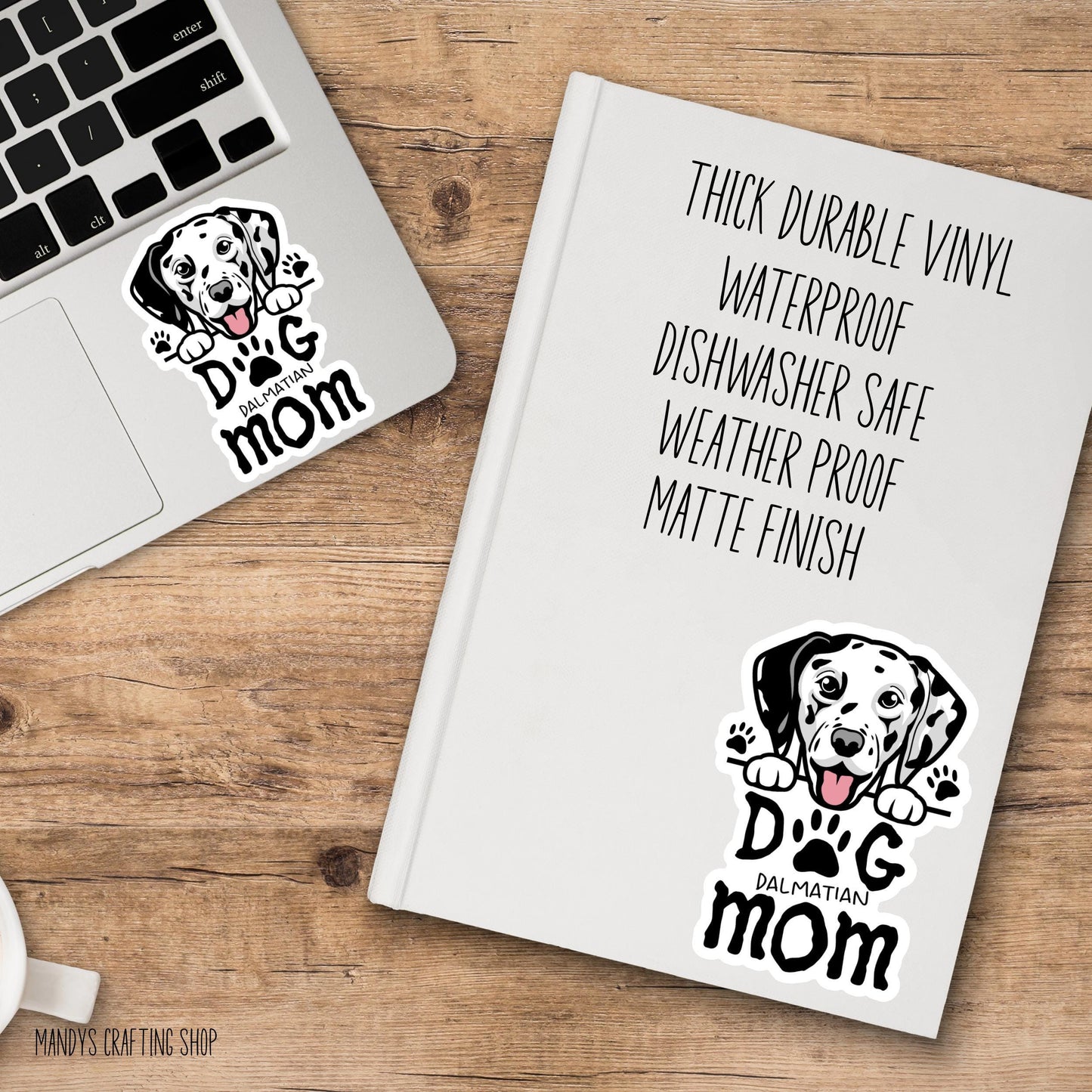 Dalmatian Dog Mom Sticker – Waterproof Vinyl Dog Lover Decal
