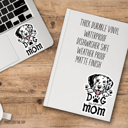 Dalmatian Dog Mom Sticker – Waterproof Vinyl Dog Lover Decal
