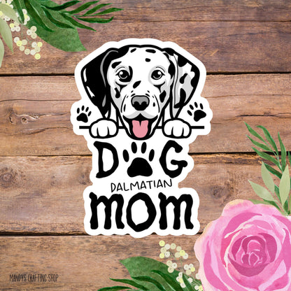 Dalmatian Dog Mom Sticker – Waterproof Vinyl Dog Lover Decal