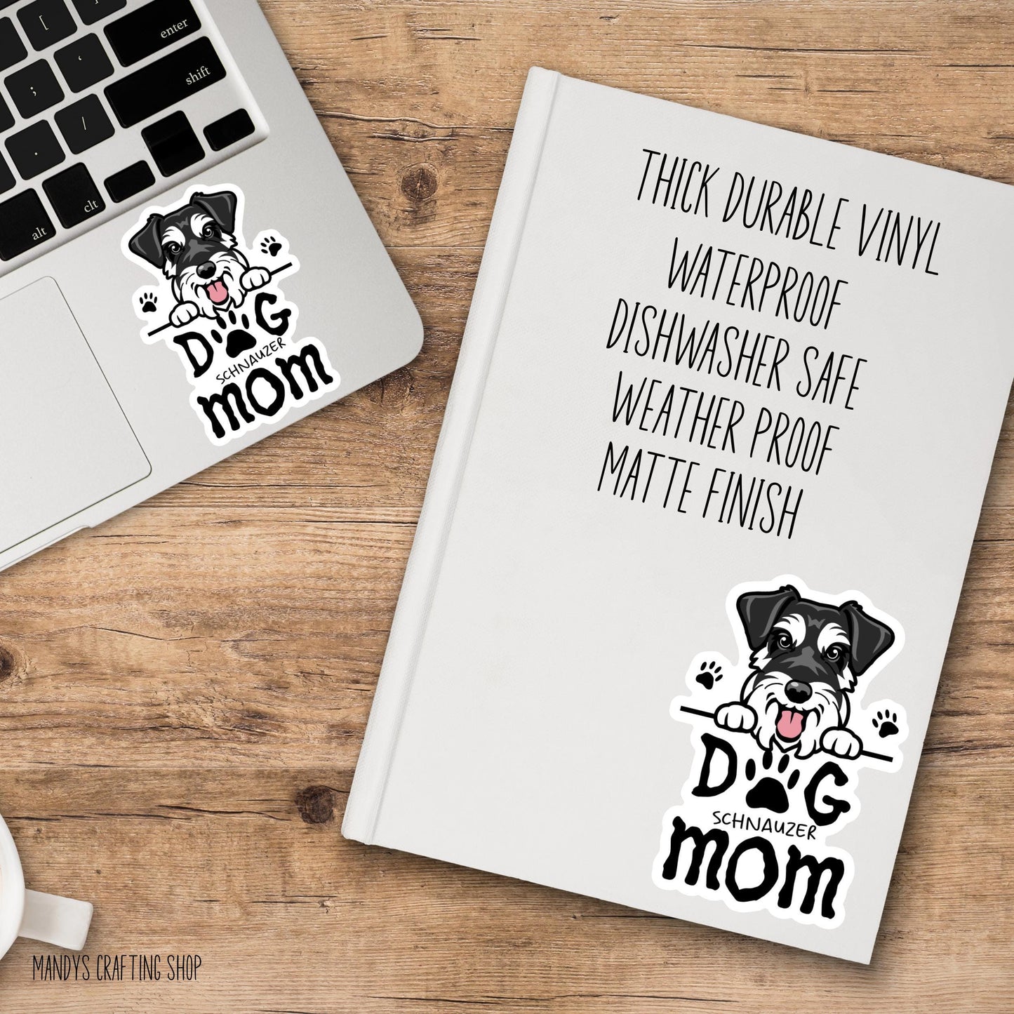 Schnauzer Dog Mom Sticker – Cute Dog Lover Vinyl Decal