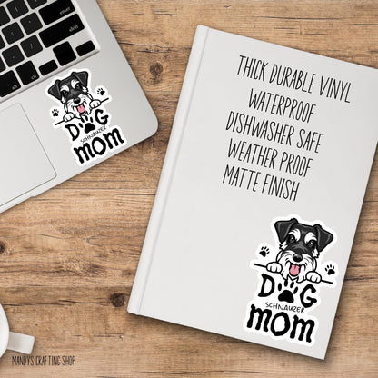 Schnauzer Dog Mom Sticker – Cute Dog Lover Vinyl Decal