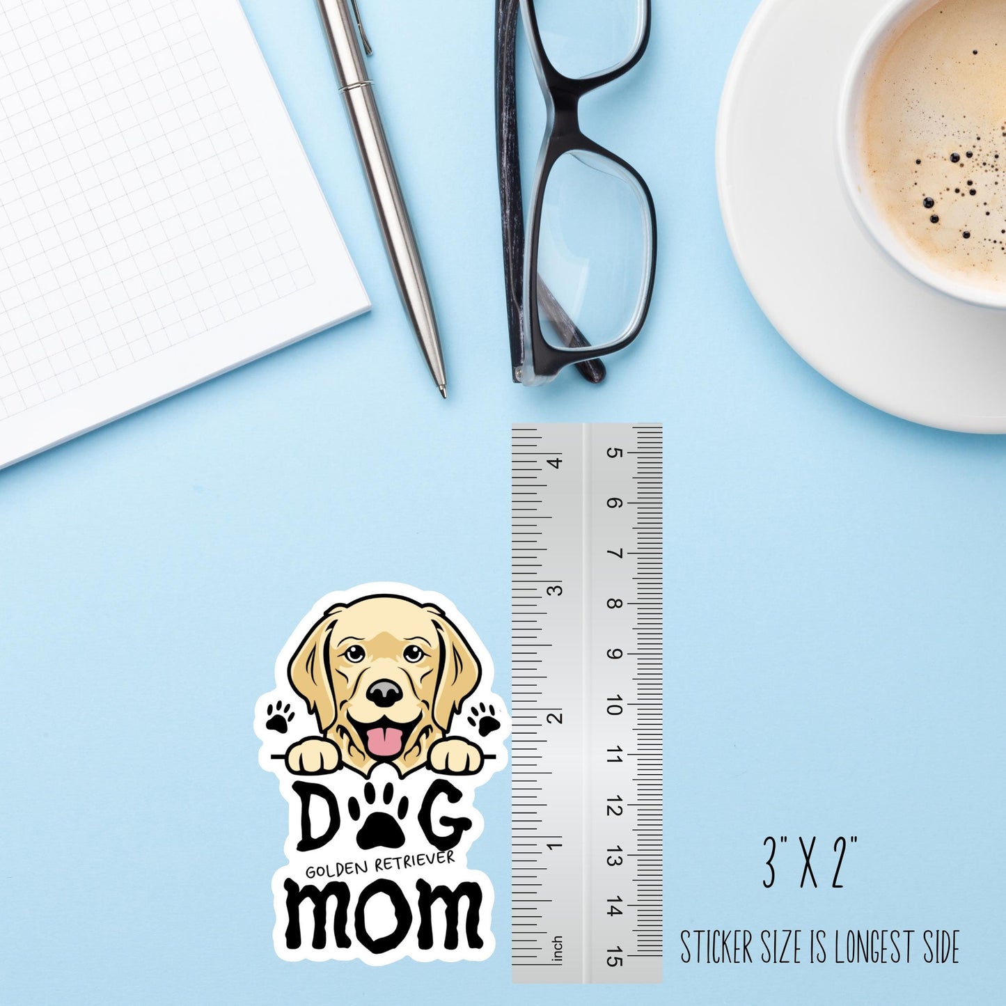 Golden Retriever Dog Mom Sticker – Cute Dog Lover Vinyl Decal