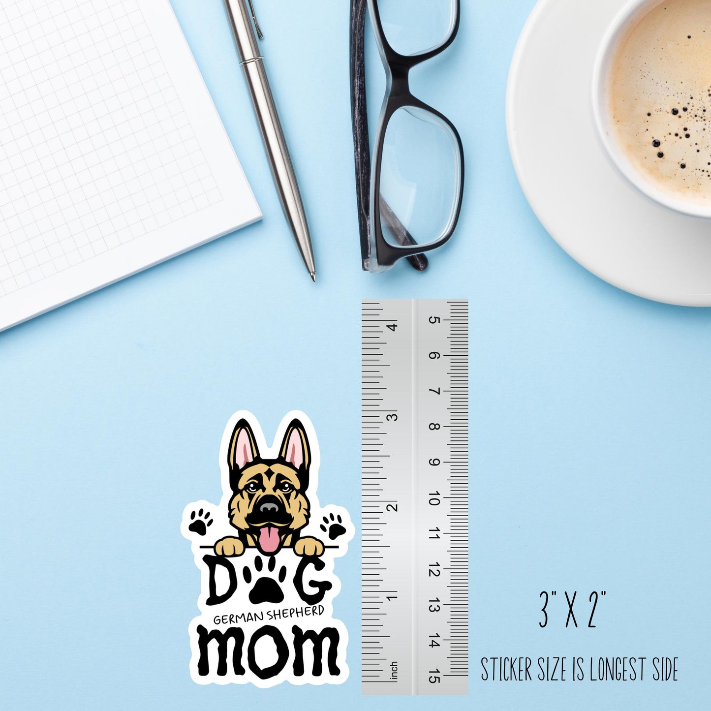 German Shepherd Dog Mom Sticker – Cute Dog Vinyl Decal