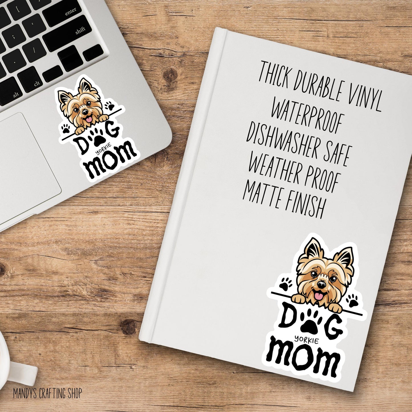 Yorkie Dog Mom Sticker – Cute Yorkshire Terrier Vinyl Decal