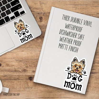 Yorkie Dog Mom Sticker – Cute Yorkshire Terrier Vinyl Decal