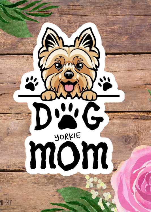Yorkie Dog Mom Sticker – Cute Yorkshire Terrier Vinyl Decal
