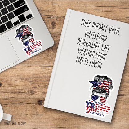 Trump Girl Sticker – Patriotic USA Political Vinyl Decal