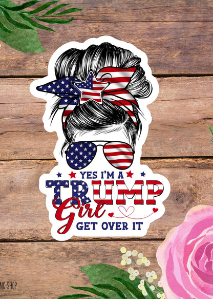 Trump Girl Sticker – Patriotic USA Political Vinyl Decal