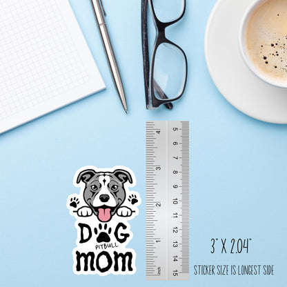 Pitbull Dog Mom Sticker – Waterproof Vinyl Dog Lover Decal
