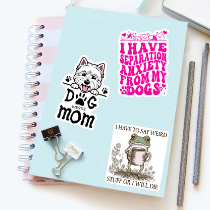 Westie Dog Mom Sticker – Waterproof Vinyl Dog Lover Decal