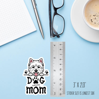 Westie Dog Mom Sticker – Waterproof Vinyl Dog Lover Decal