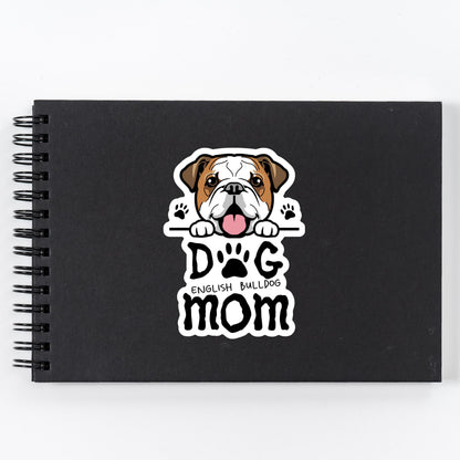 English Bulldog Dog Mom Sticker – Waterproof Vinyl Dog Lover Decal