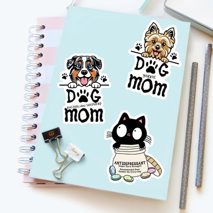 Australian Shepherd Dog Mom Sticker – Waterproof Vinyl Dog Lover Decal
