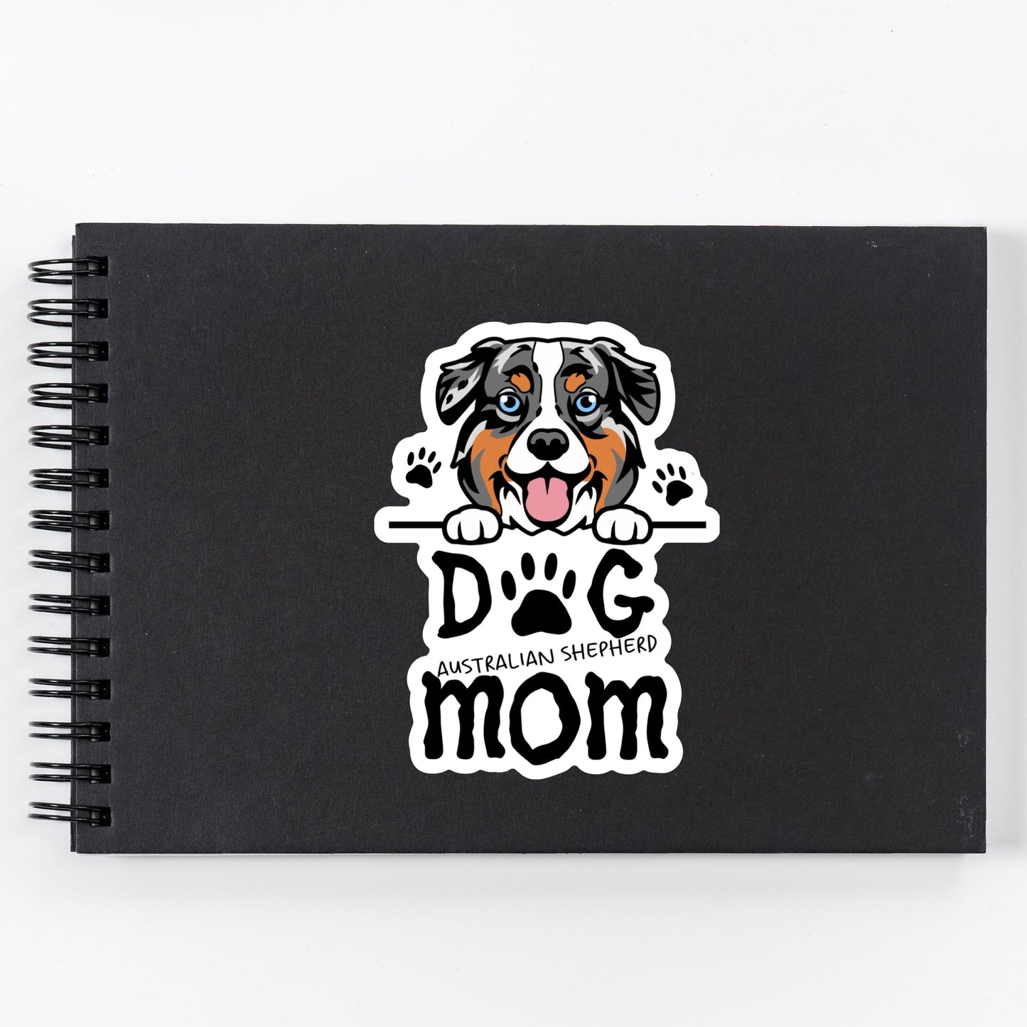 Australian Shepherd Dog Mom Sticker – Waterproof Vinyl Dog Lover Decal