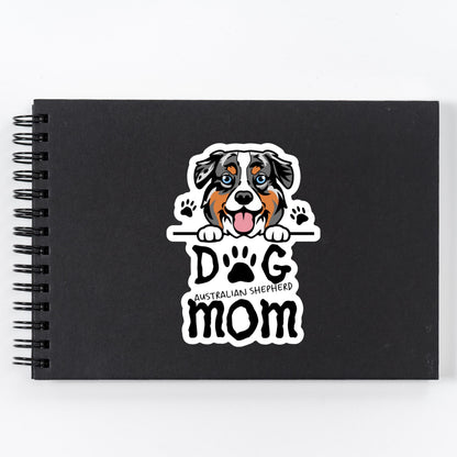 Australian Shepherd Dog Mom Sticker – Waterproof Vinyl Dog Lover Decal