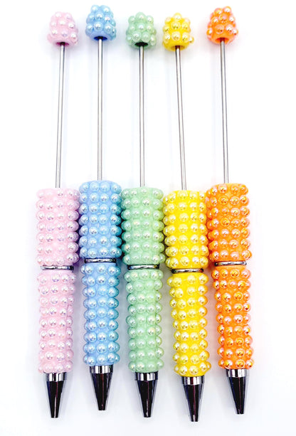 Iridescent Pearl Gems Beadable Pen