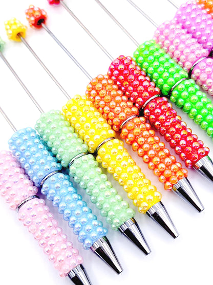Iridescent Pearl Gems Beadable Pen