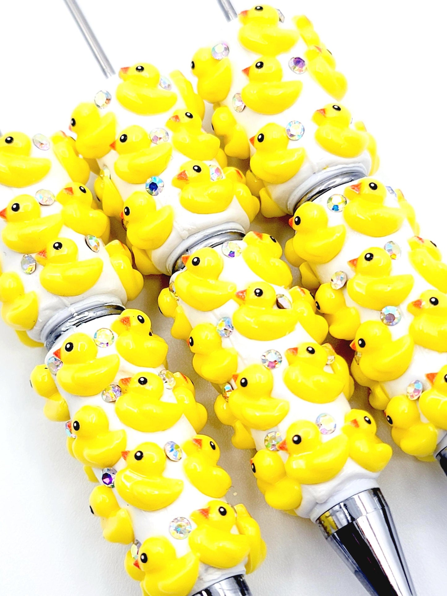 Yellow Duck Clay Beadable Pen Blanks, Fancy DIY Beadable Pen For Custom Pens