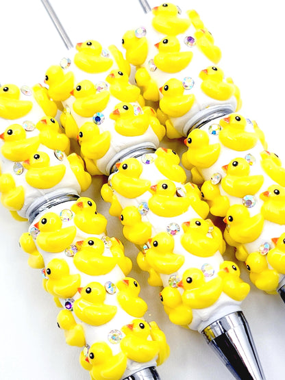 Yellow Duck Clay Beadable Pen Blanks, Fancy DIY Beadable Pen For Custom Pens