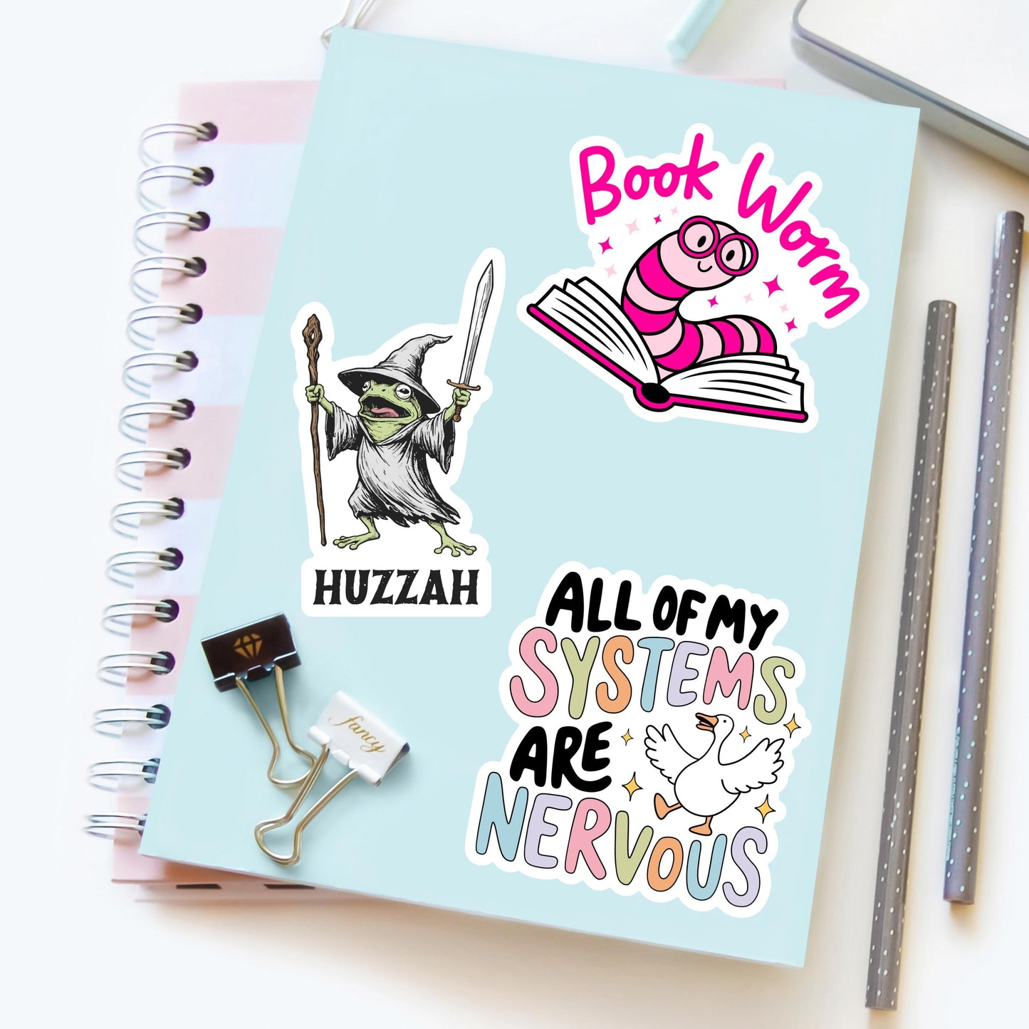 Book Worm Sticker, Funny Book Lover Waterproof Vinyl Decal, Laptop Decal, Gifts For Readers, Funny Kindle Sticker, Large Waterproof Stickers